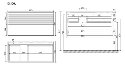 Sancos Тумба под раковину Delta 100 L дуб красный/графит – фотография-6