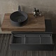 Jorno Тумба с раковиной Modulare 100 подвесная антрацит столешница трюфель – картинка-16