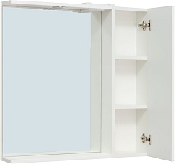 Runo Зеркальный шкаф Римини 75 R белый – фотография-2