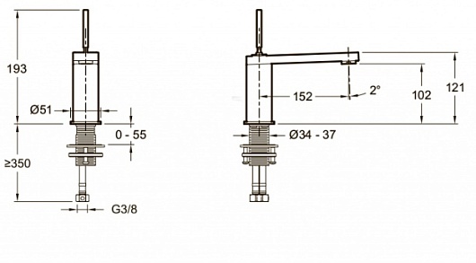 Jacob Delafon Смеситель Composed E73158-ND-CP – фотография-4