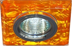 Feron Встраиваемый светильник Декоративное стекло 8181-2 коричневый, серебро – фотография-1