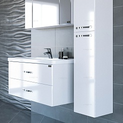 СанТа Тумба с раковиной Виктория 100 NEW подвесная – фотография-6