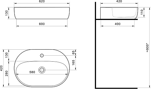 Акватон Мебель для ванной с белой столешницей Либерти 75 Одри Round дуб эльвезия – картинка-13