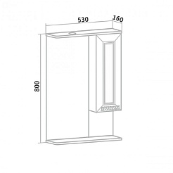 Runo Зеркало-шкаф для ванной Монро 53 – фотография-3