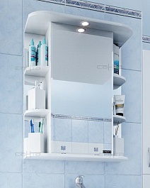 СанТа Зеркальный шкаф Герда 50 фацет свет – фотография-2