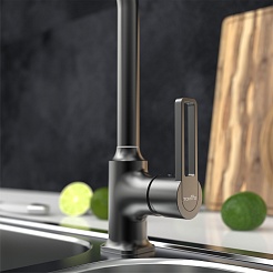 Tokito Смеситель для кухни KUDO чёрный TOK-KUD-1013 – фотография-3