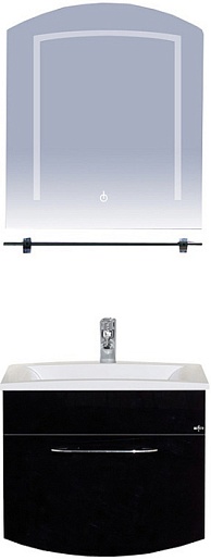 Misty Тумба с раковиной Корсика 70 черный рояль – картинка-3