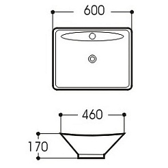 Aquatek Накладная раковина 60/46 AQ5518-00 белая – фотография-5