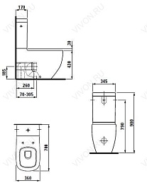 Laufen Унитаз-компакт Palomba 2480.6.000.000.1 – фотография-4
