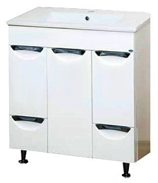 Misty Тумба с раковиной Кристи 75 белая с б/к – фотография-1