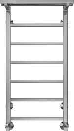 Terminus Полотенцесушитель водяной Контур П7 400x800 с полкой хром – фотография-1