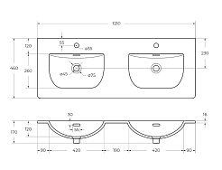 BelBagno Тумба с раковиной Uno 120 подвесная Голубой матовый с раковиной BB-8099-120 – фотография-3