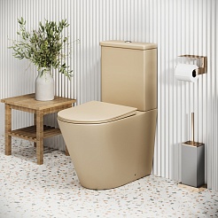 Grossman Унитаз компакт Color GR-4480BEMS бежевый матовый – фотография-8