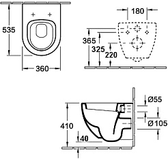 Esbano Унитаз Amapola-N подвесной безободковый серый матовый – фотография-3