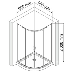 WasserKRAFT Душевой уголок Leine 35P01 – фотография-2