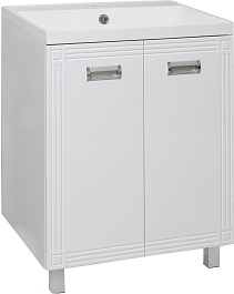 Runo Мебель для ванной Карат 60 белая – фотография-4