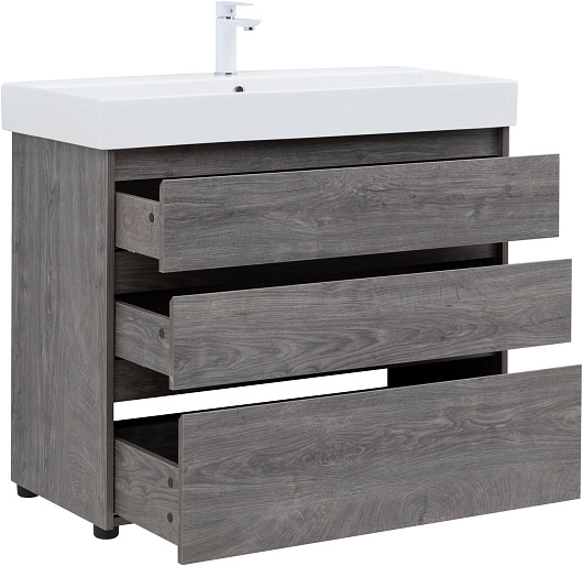 Aquanet Мебель для ванной Nova Lite 100 дуб рошелье – фотография-6