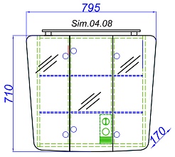 Aqwella Зеркальный шкаф Simphony 80 W – фотография-7