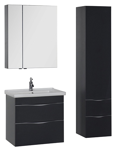 Aquanet Мебель для ванной "Эвора 70" серый антрацит – картинка-3