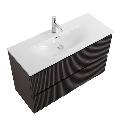 BelBagno Тумба с раковиной Uno mini 100 подвесная Темно-Серый матовый с раковиной BB-8099-3-100 – картинка-9