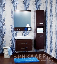 Бриклаер Пенал для ванной "Куба" венге – фотография-2