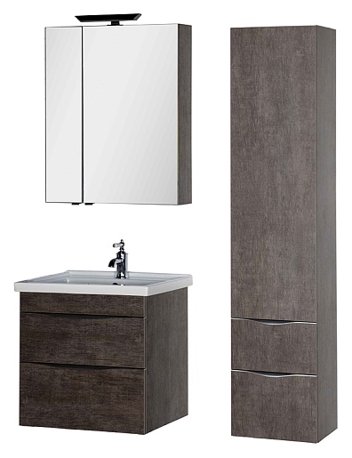 Aquanet Тумба с раковиной "Эвора 70" дуб антик – фотография-4