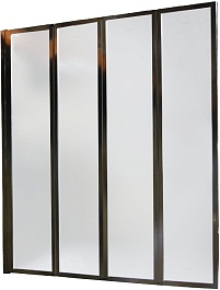 Ceruttispa Шторка на ванну Bouna 7255 профиль хром стекло матовое – фотография-3