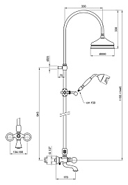 Webert Душевая система Karenina KA721208065 бронза – фотография-4