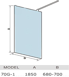 WeltWasser Душевая перегородка WW400 Walk-In 70G-1 – фотография-8