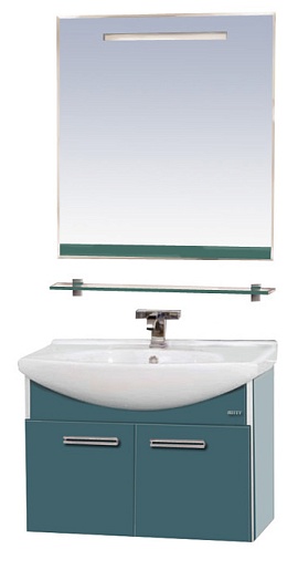 Misty Мебель для ванной Джулия 75 подвесная зеленая – фото-1