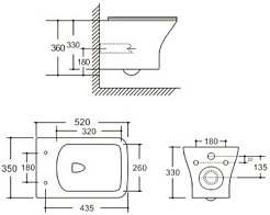 Ceruttispa Унитаз подвесной Ellero Aria PP CT10481 белый – фотография-5
