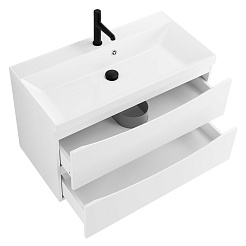 BelBagno Тумба с раковиной Marino 80 подвесная Bianco Opaco – фотография-4