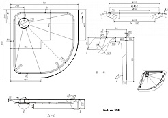 De Aqua Поддон для душа Radius MPD9090-R 90х90 – фотография-8
