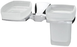 WasserKRAFT Держатель стакана и мыльницы "Wern K-2526" – фотография-1