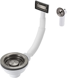 Milacio Сифон для кухонной мойки MC.013.GM вороненая сталь – фотография-1