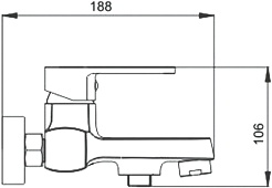 Raiber Смеситель для ванны Quattro R6002 – фотография-4