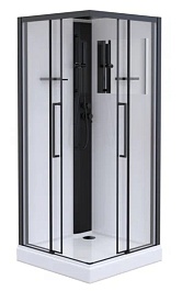 Esbano Душевая кабина ESM-100CKR 100x100 профиль чёрный – фотография-1