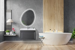 Cezares Тумба под раковину Giubileo 80 подвесная титан – фотография-10