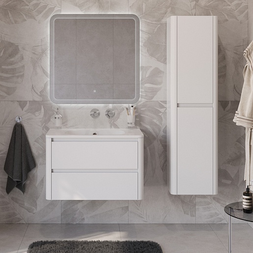 Cezares Тумба с раковиной без отверстия под смеситель Relax 80 подвесная bianco lucido – картинка-13