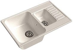 Granfest Мойка кухонная Quarz GF-Z21K Белый – фотография-1