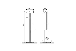 Excellent Напольный ершик с бумагодержателем KOBO DOEX.1750CR хром – фотография-3