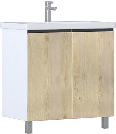 Vigo Тумба с раковиной Yuma 800-2-0 белый/дуб давос – фотография-1