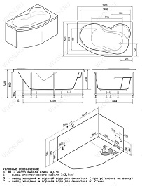 Indeo  Акриловая ванна "Edem" (R) – фотография-3