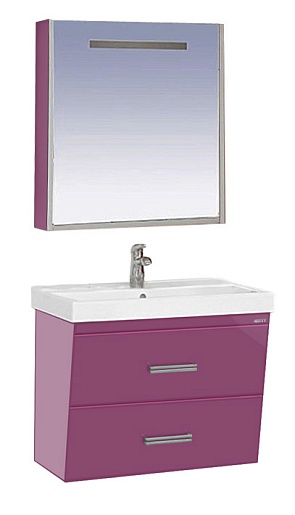 Misty Мебель для ванной Джулия QVATRO 75 конус сиреневая – фото-1