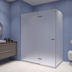 RGW Душевой уголок Stilvoll SV-040Gr 120x100 профиль серый стекло матовое сатинат – фотография-2