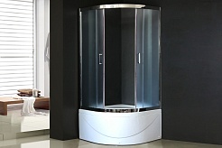 Royal Bath Душевой уголок 90/90 BK RB 90BK-C-CH с поддоном – фотография-2