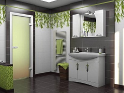 Какса-а Зеркальный шкаф Каприз 85 белый – фотография-3