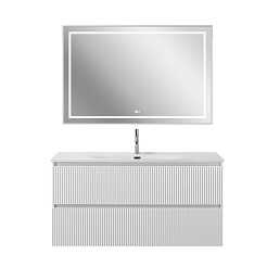 BelBagno Тумба под раковину Uno 120 с 2 ящиками подвесная Bianco Opaco – фотография-9