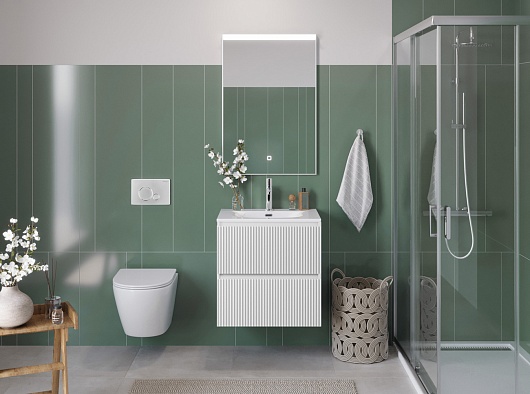 BelBagno Тумба с раковиной Uno mini 70 подвесная Bianco Opaco с раковиной BB-8099-3-70 – фотография-12