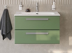 BelBagno Мебель для ванной Eco Cer-N 80 CZR-8073-80 фисташковый софт ручки серые – фотография-3